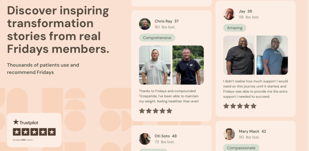Friday's Testimonials from satisfied customers